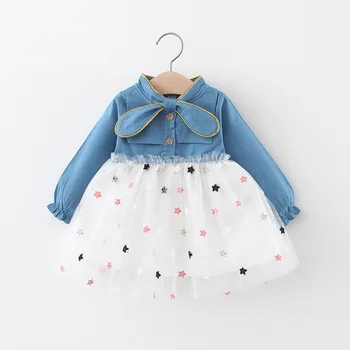 2021 Jeseň Baby Šaty pre Dievčatá Princezná Strany Tylu Batoľa Šaty Dojčenské Oblečenie Novorodenca Strany Narodeniny tutu Šaty Vestidos