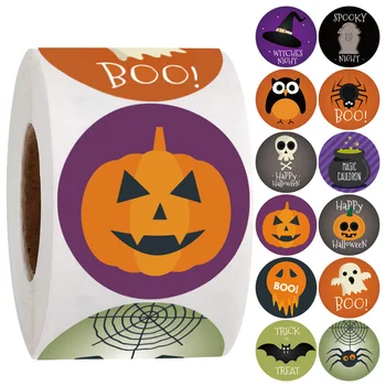 50-500pcs 1inch kolo halloween tekvica bat spider scrapbooking príslušenstvo zaujímavé strana navrhne nálepky estetické