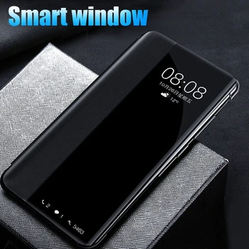 Smart View Flip puzdro Pre Huawei P40 P20 P30 P10 Pro Y9 Prime 2019 P smart Z Mate 30 20 10 9 Pro Česť 30 8X Y5P Nova 5 Pro Kryt